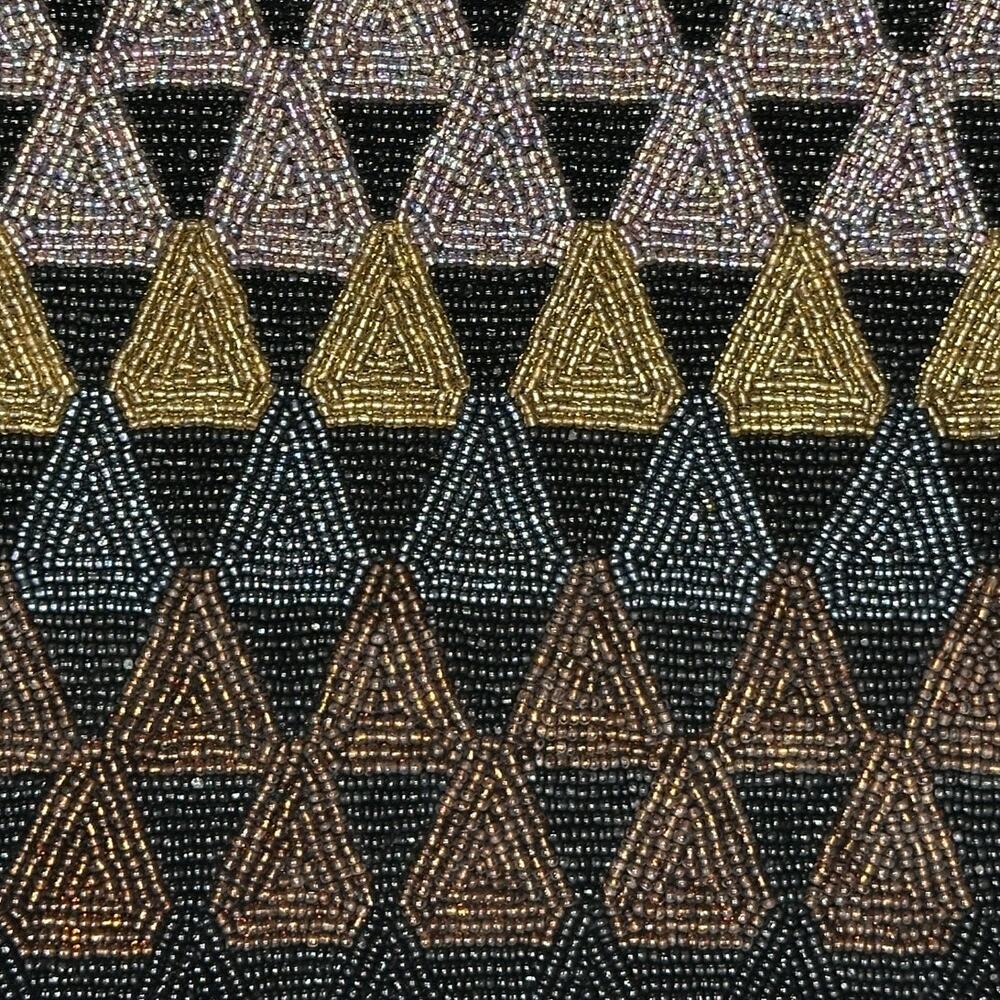 Vinatge "Another Y & S Original" Geometric Beaded Clutch with Straps - Picture 6 of 7